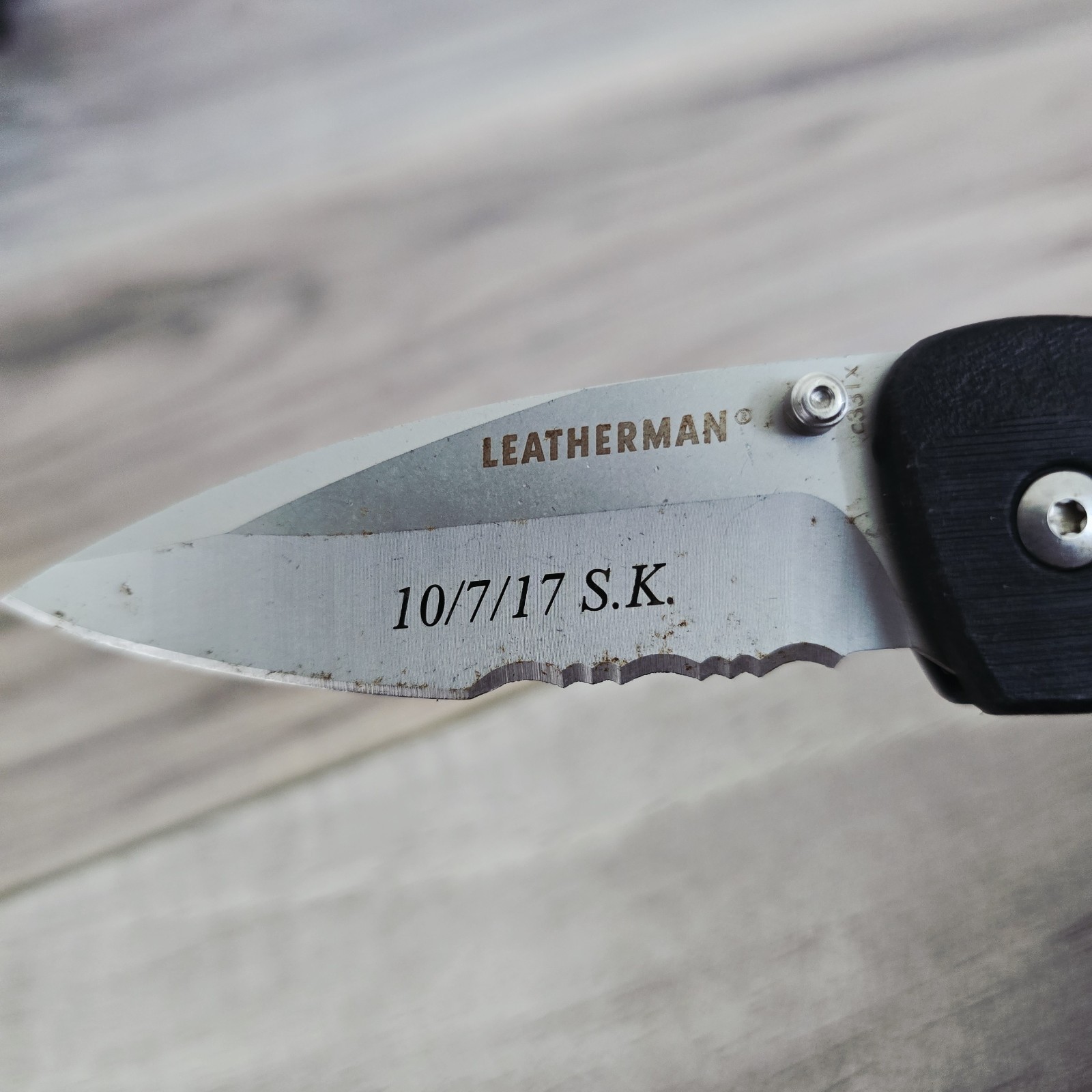 Leatherman Retired Crater C33Tx Black Folding Pocket Knife Rare Customized