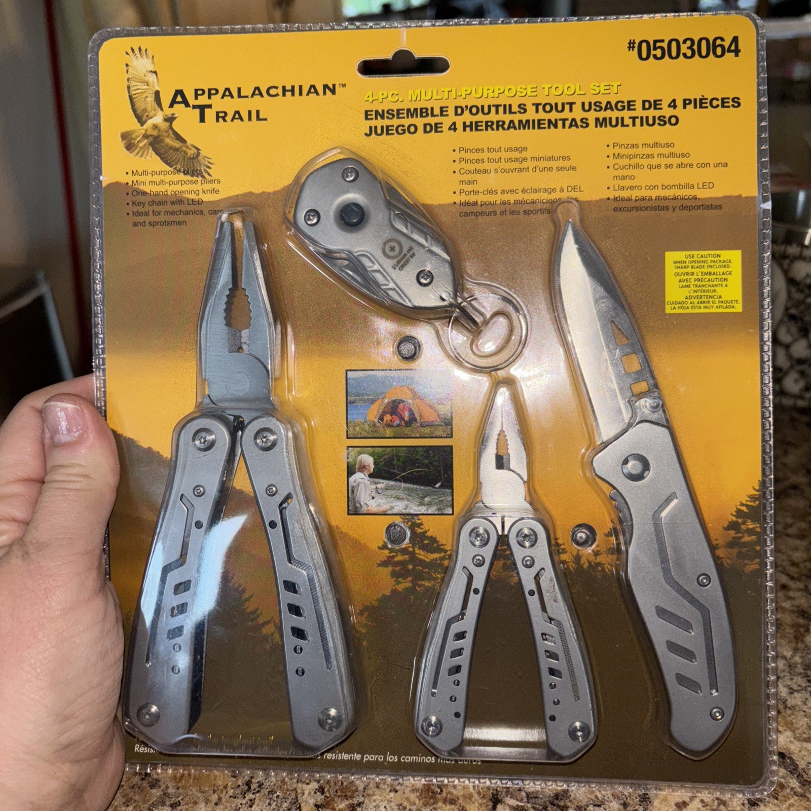 Appalachian Trail 4-pc Multi Purpose Tool Set NEW