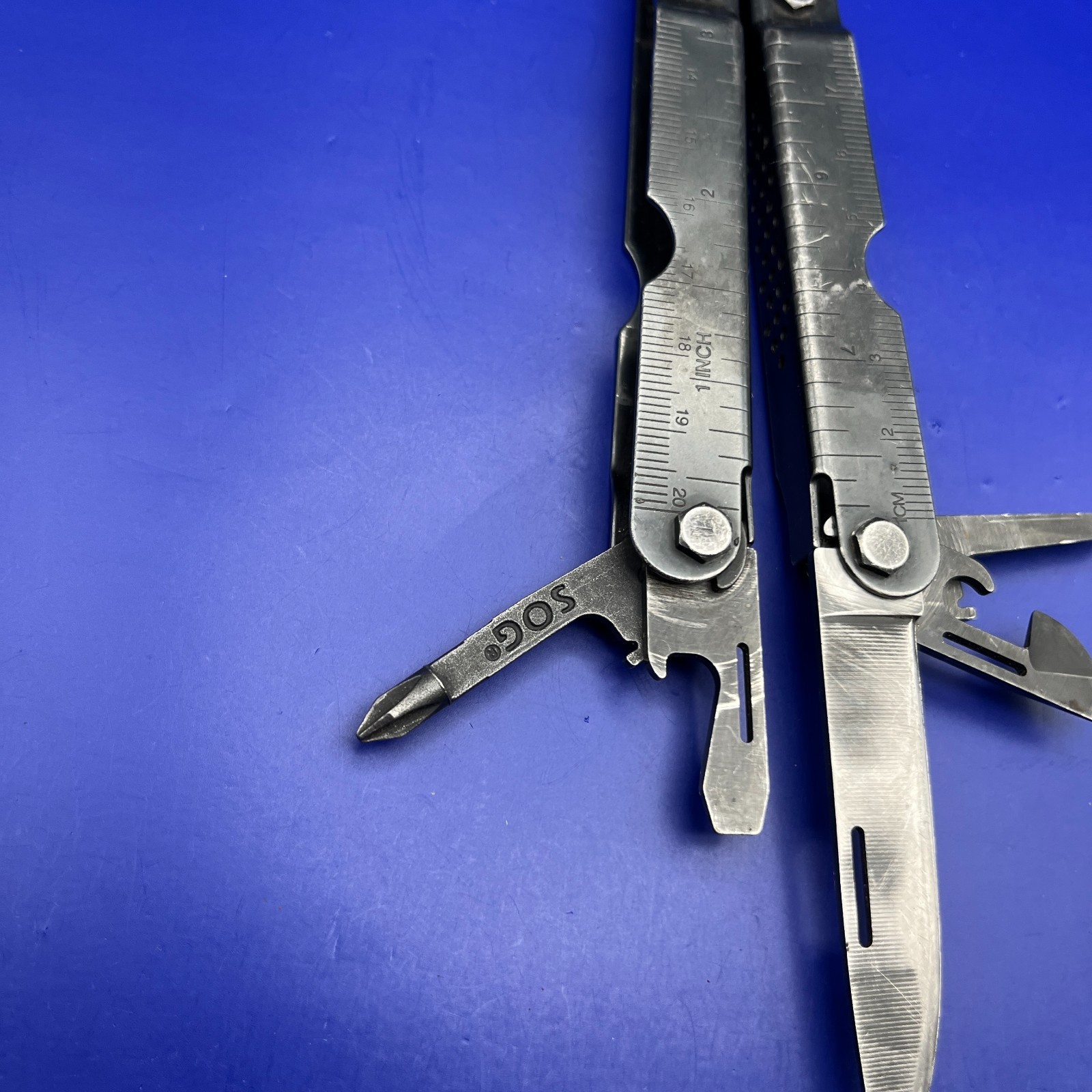 Vintage SOG Power Plier Multi Tool Black Oxide