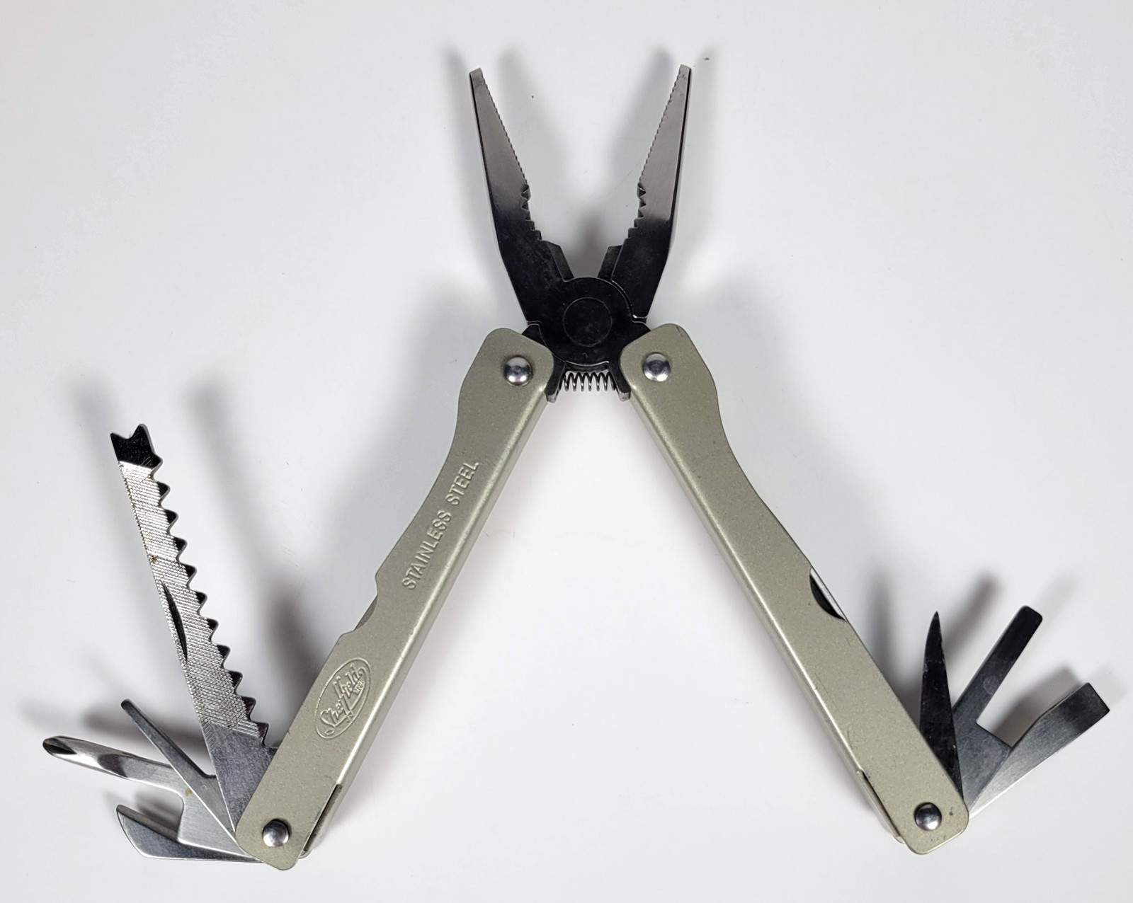 Multi-Tool Pocket Knife SHEFFIELD 1200E Stainless Steel Fishermen 9-Tools