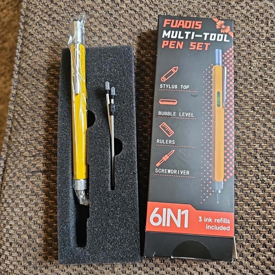 Fuadis Multi-tool Pen Set 6 In 1 Tool Set With Ink Refills Included