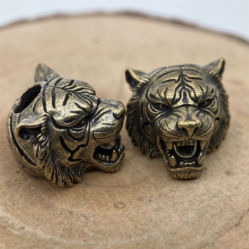 Light Weight Tigers Head Lanyard Beads Fashion Copper Parachute Cord Beads