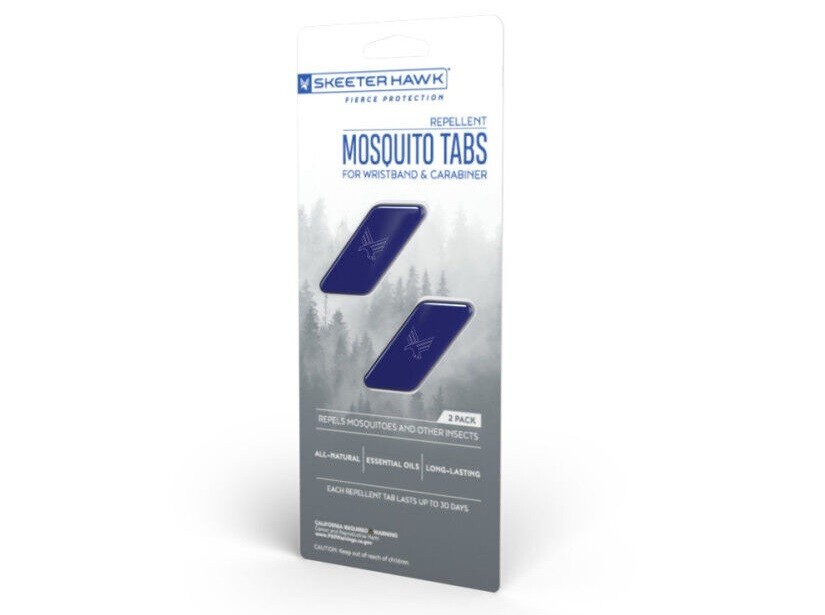 (2 Pack of 2 pcs) Skeeter Hawk Mosquito Tabs Replacement For Wristband Carabiner