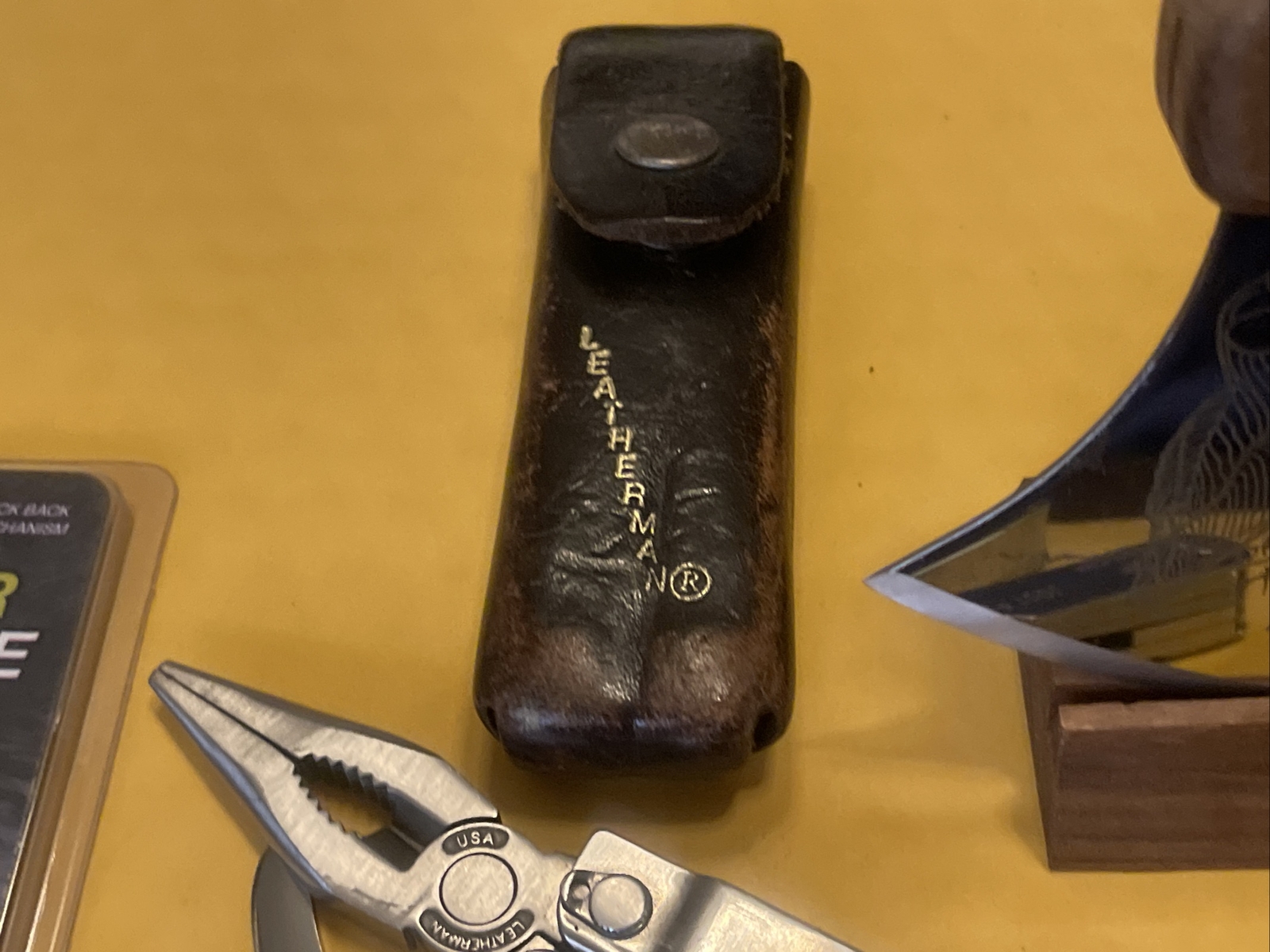 Vintage Leatherman Multi Tool US REG TM 1325473 With Case And Misc Other Items