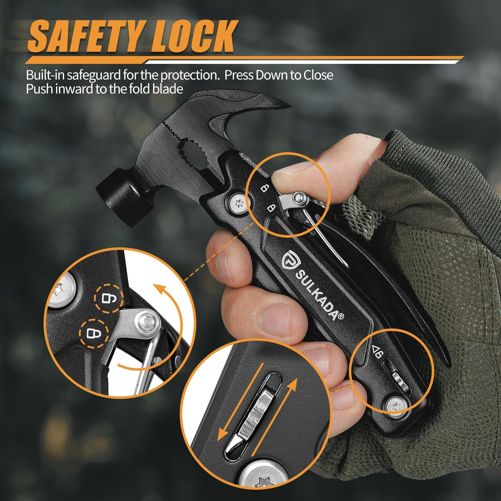 Gifts for men,Multitool Hammer 15 in 1 Camping Survival Gear,Valentines gifts…