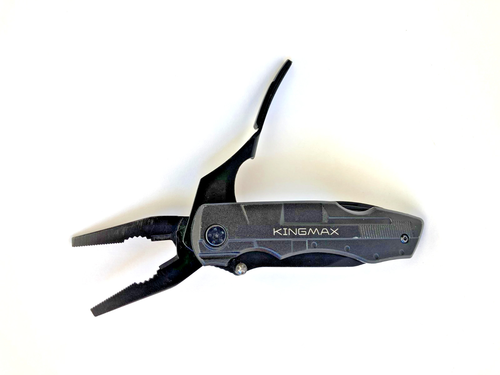 Kingmax Combination Folding Pocket Knife Multitool Black Pliers Bottle Opener