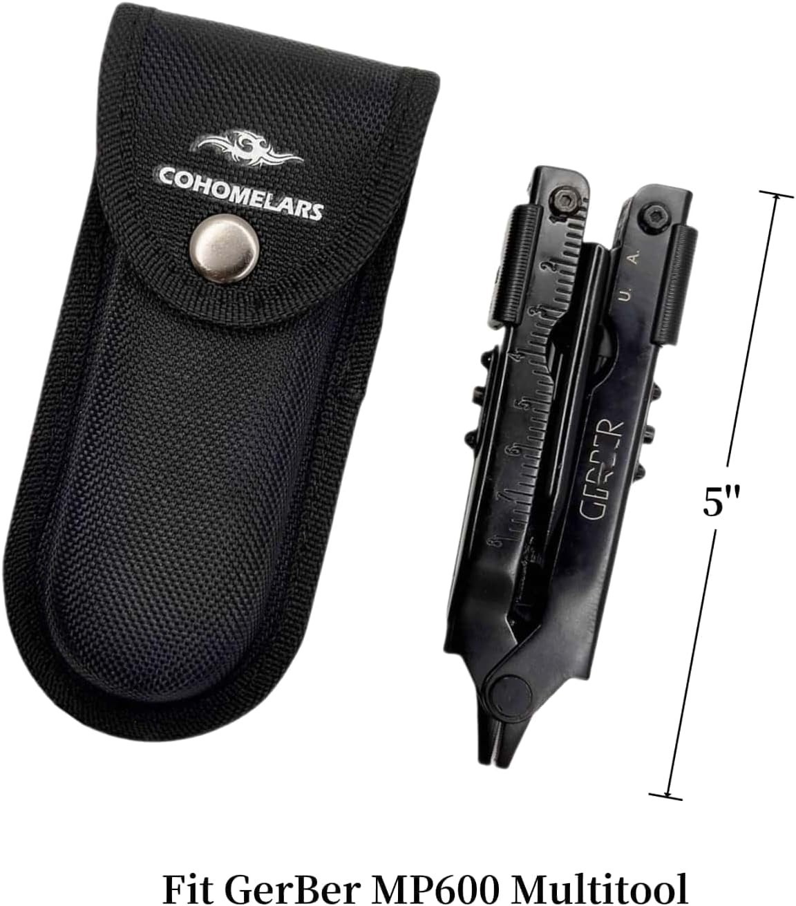 .Multitool Belt Sheath for Leatherman Gerber Nylon Knife Pouch Snap Closure