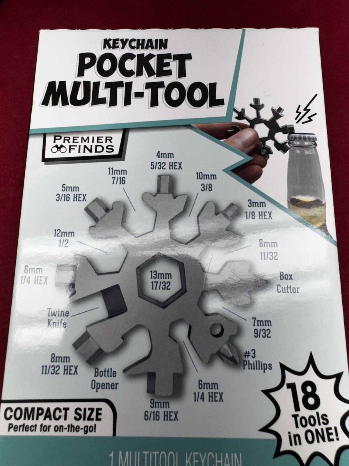 Premier Finds Key Chain Pocket Multi-Tool 18 Tools in One! Compact Size
