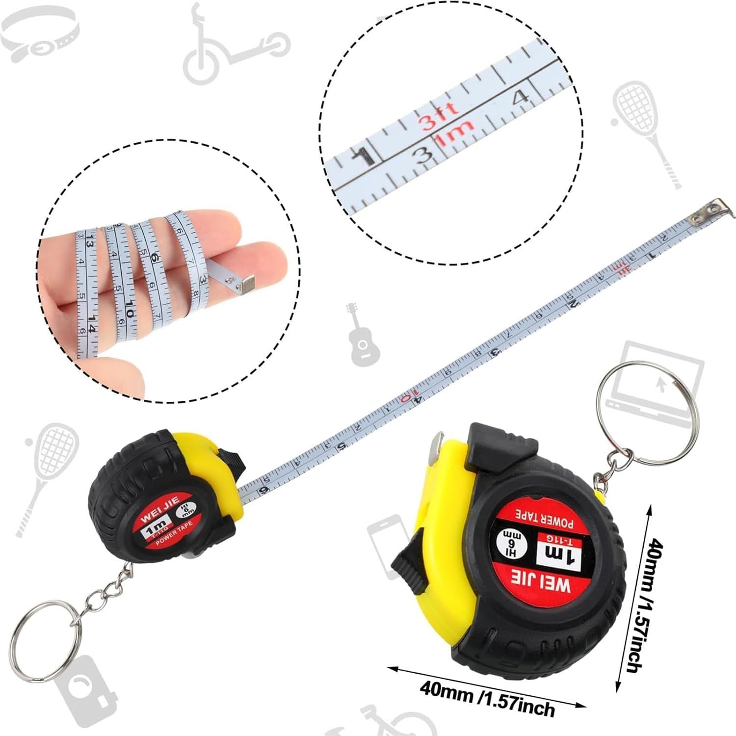 Mini Screwdriver Tape Measure Keychains 240pc: Practical & Fun Adult Gifts