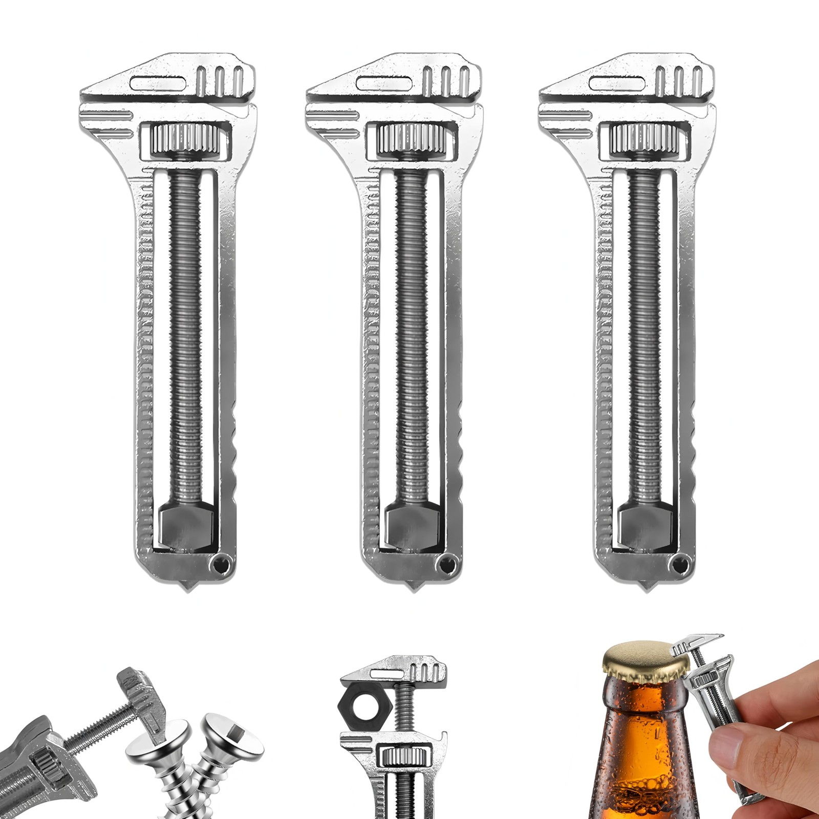 3PCS Compact Titanium Multitool Pocket Multitool EDC Gear,Lightweight Portabl…