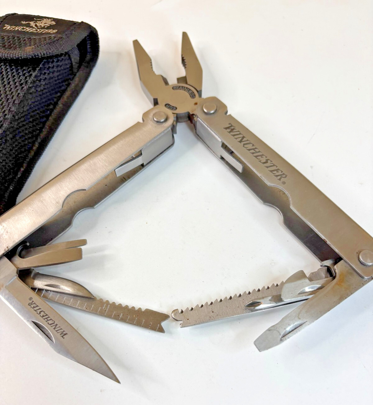 Winchester Stainless Steel Multi-Tool With Black Nylon Sheath Holster