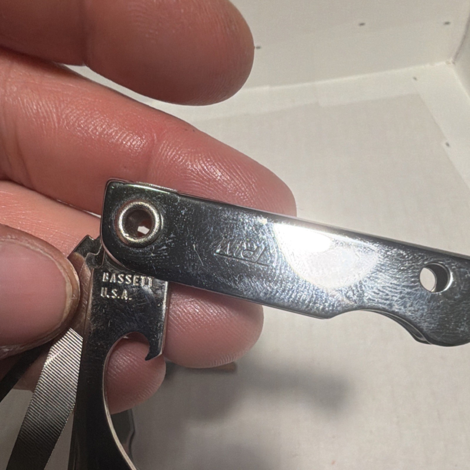 Trim Multi-Tool Stainless Steel Straight Edge Knife File Bottle Opener Silver
