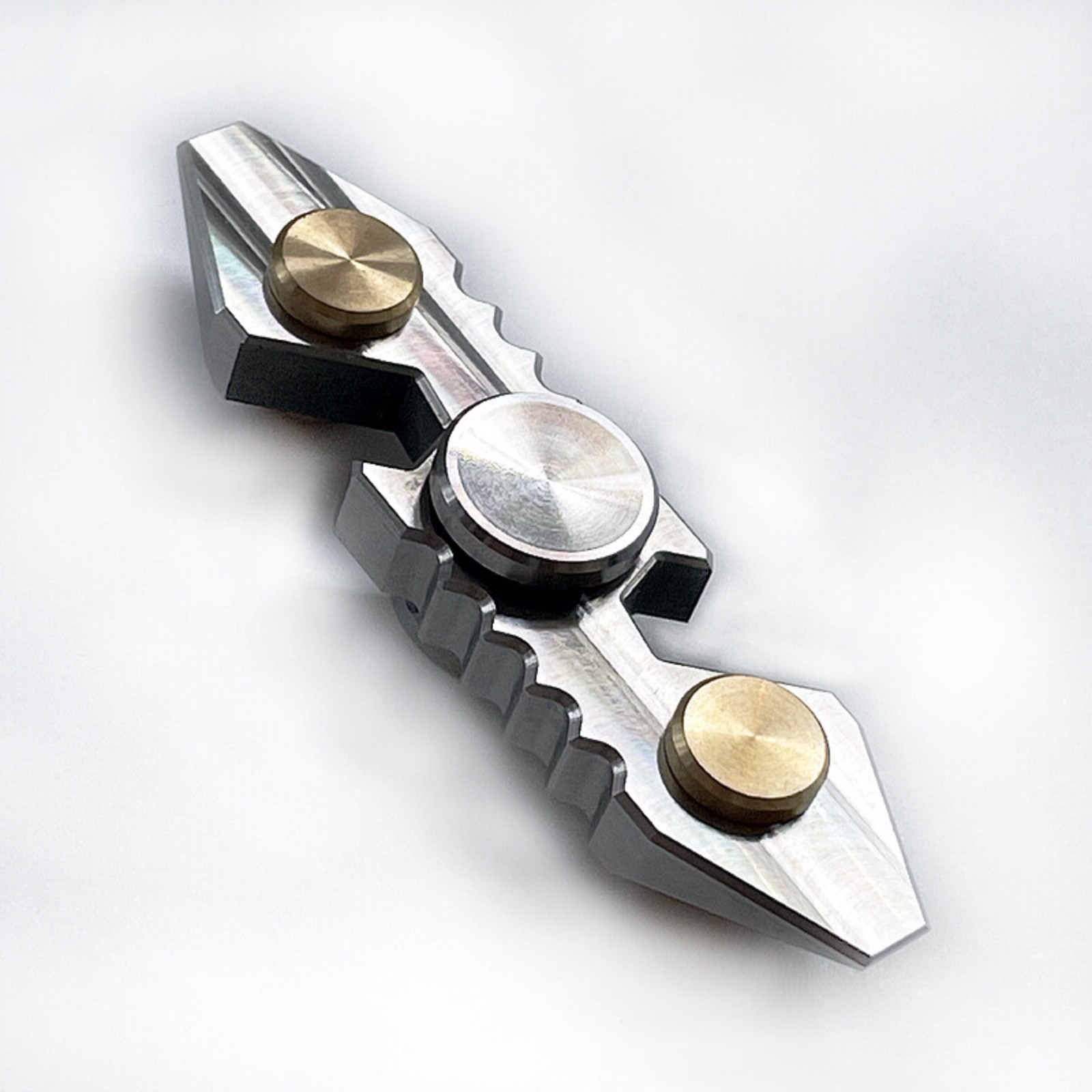 Titanium Gyroscope Fingertips Spinning Top Gearwheel Toy Pry Bar Tool