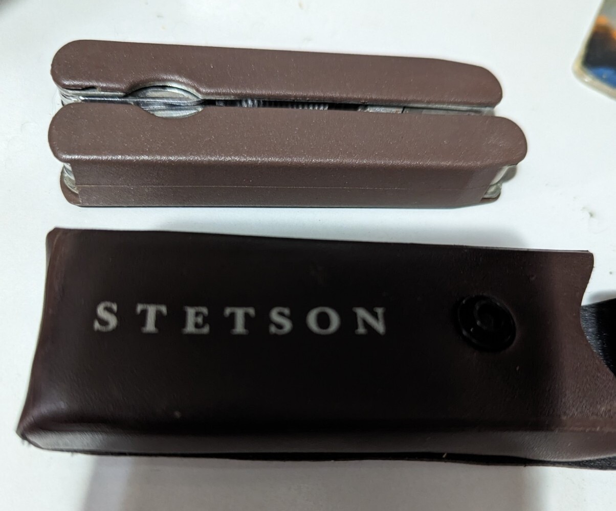 Stetson Multi Tool with Case Pocket Knife Pliers Belt Pouch Camping Travel Kit