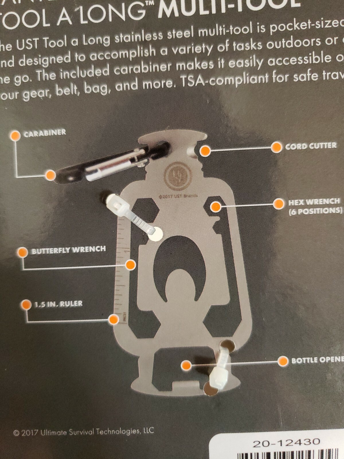 UST Tool a Long Lantern Durable Stainless Steel Easily Accessible Multi-Tool