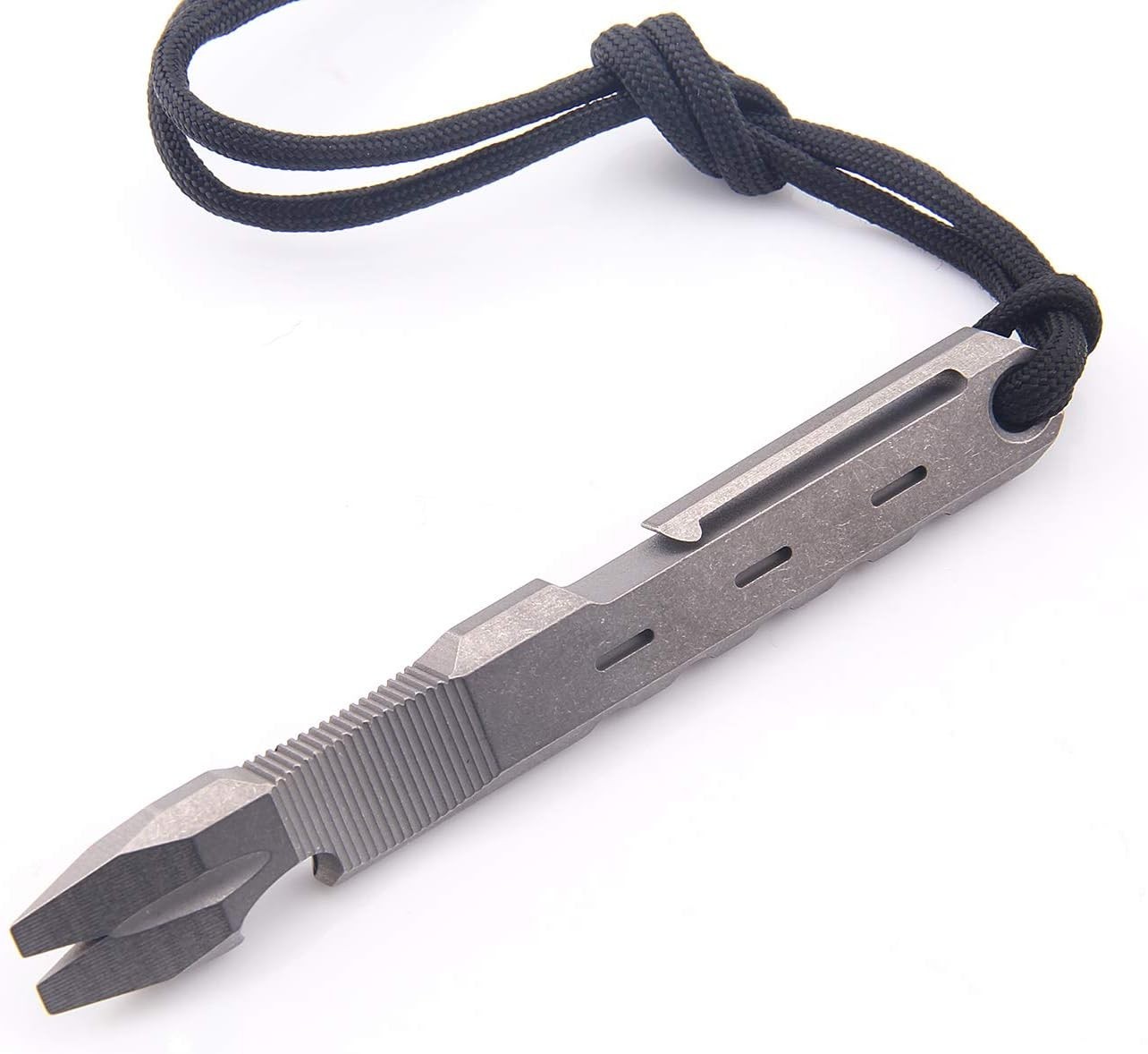 Titanium EDC Pry Bar with Nail Puller Bottle Opener Function with Pocket Clip