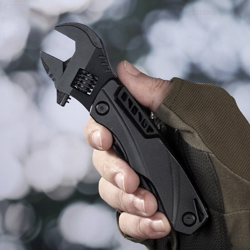 Multi Function Knife Tool With Screwdriver Wrench Purpose Travel Pocket Folding