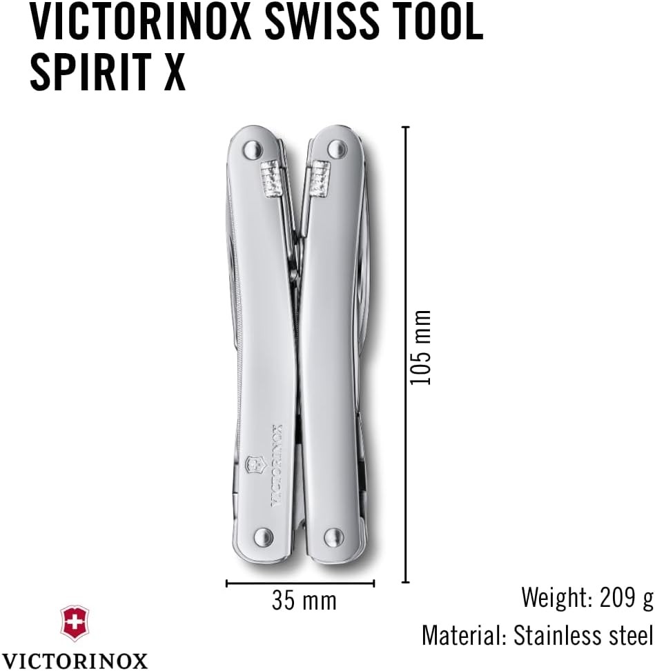 Victorinox Swiss Tool Spirit X Multi Tool, 24 Function – Silver