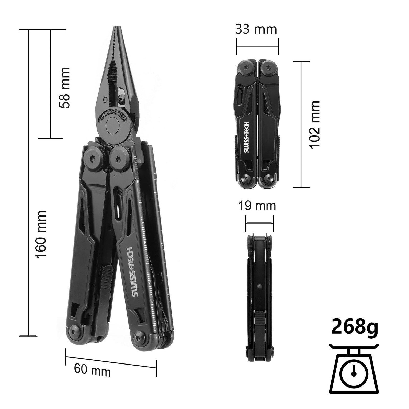 Multi Function Pliers 16in1, Folding Multi Tool Tool Multifunctional Pliers,…