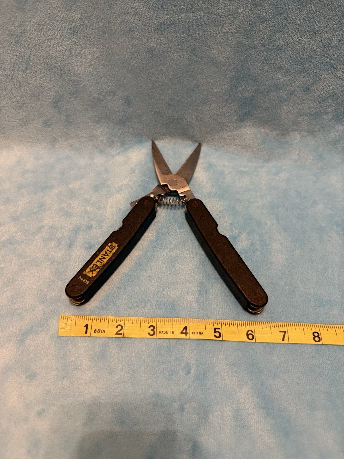 STANLEY 74-438 Folding Pocket Knife Shears Multi Tool Stainless Handyman