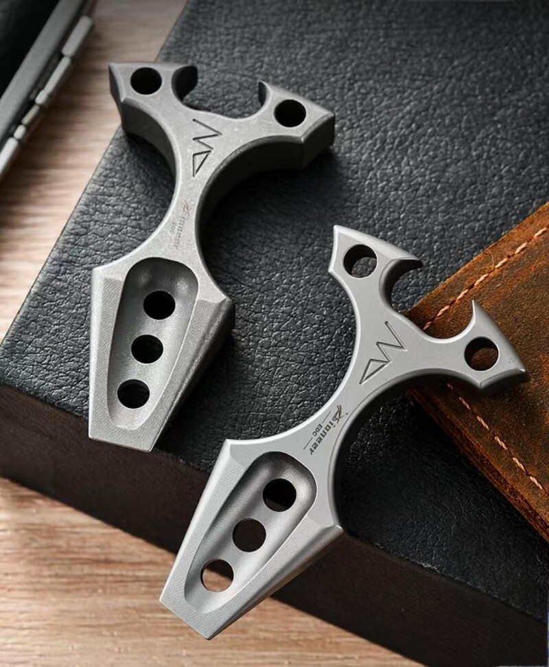Titanium Alloy Pocket Pry Bar Crowbar Can Bottle Opener Keychain EDC Multi Tools