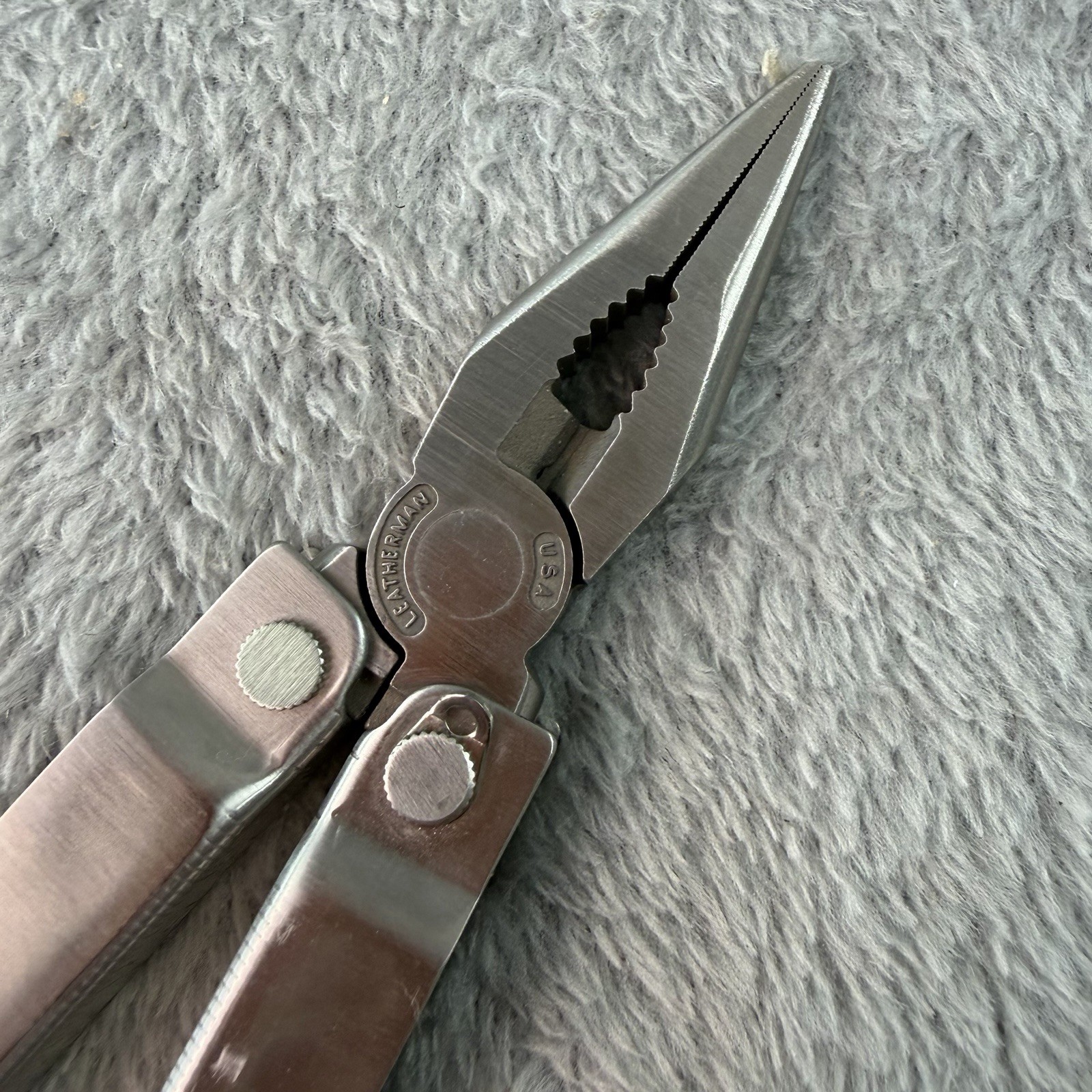 Vtg Leatherman PST Multi Tool FORD Promotion 0499 USA w Leather Sheath B551