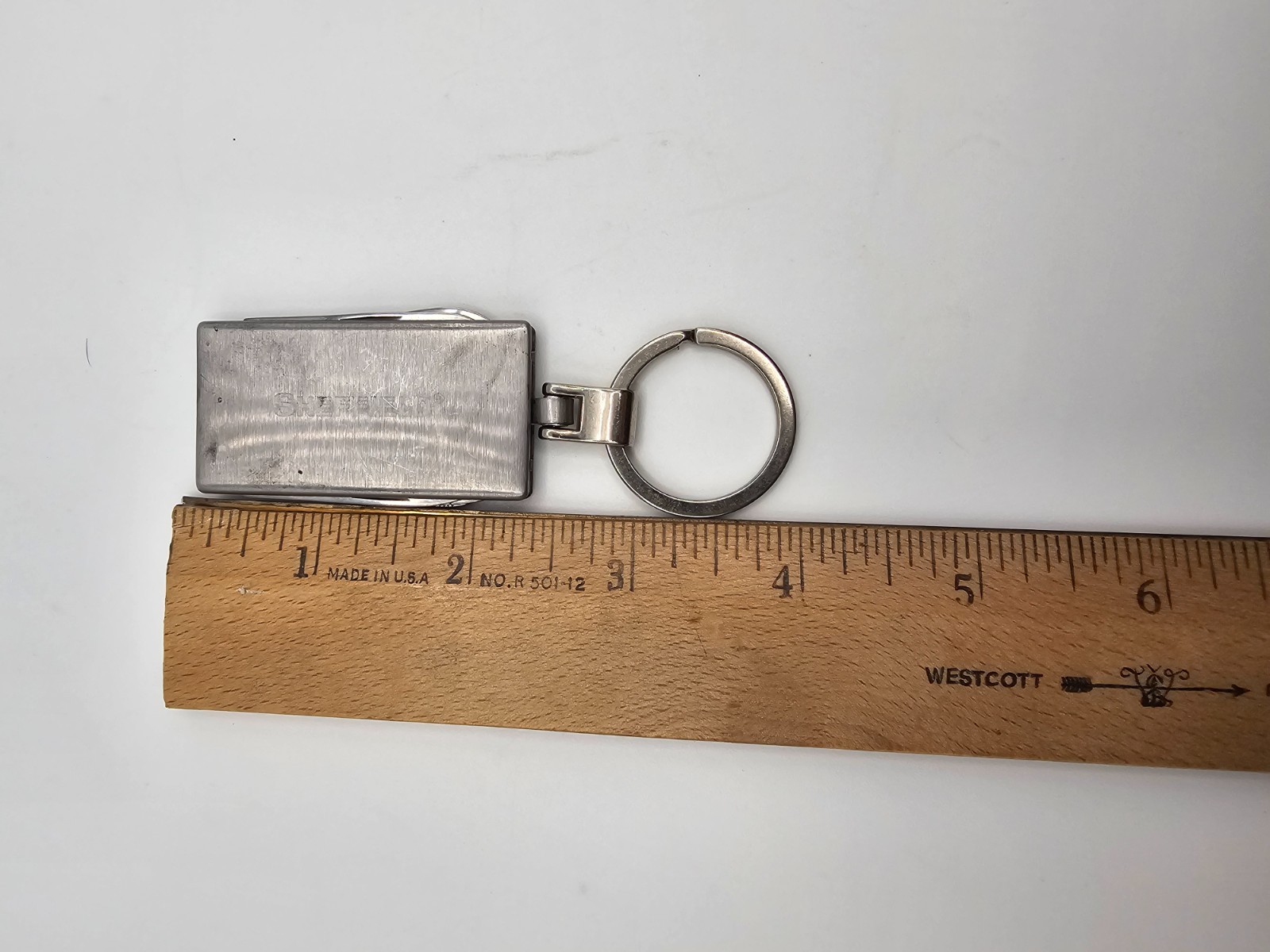 Sheffield Multi Tool Keychain Blade Scissors File Ruler Bottle Opener