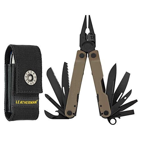 LEATHERMAN, Rebar Multitool with Premium Replaceable Wire Cutters and Saw, Coyot