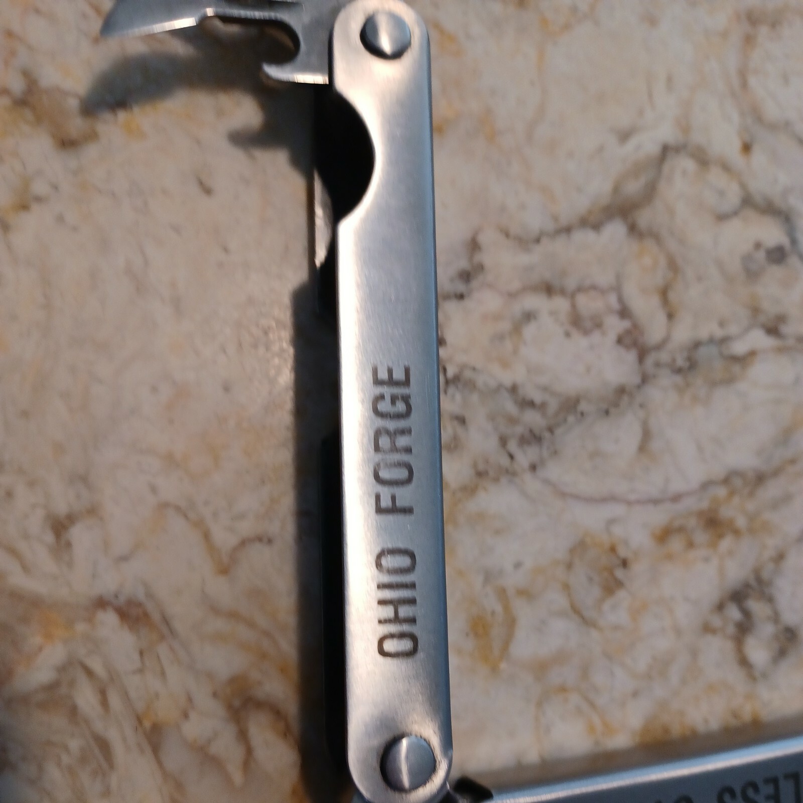 Stainless Steel Ohio Forge Multi Tool Pocket Knife w/ Pliers etc and Carry Case