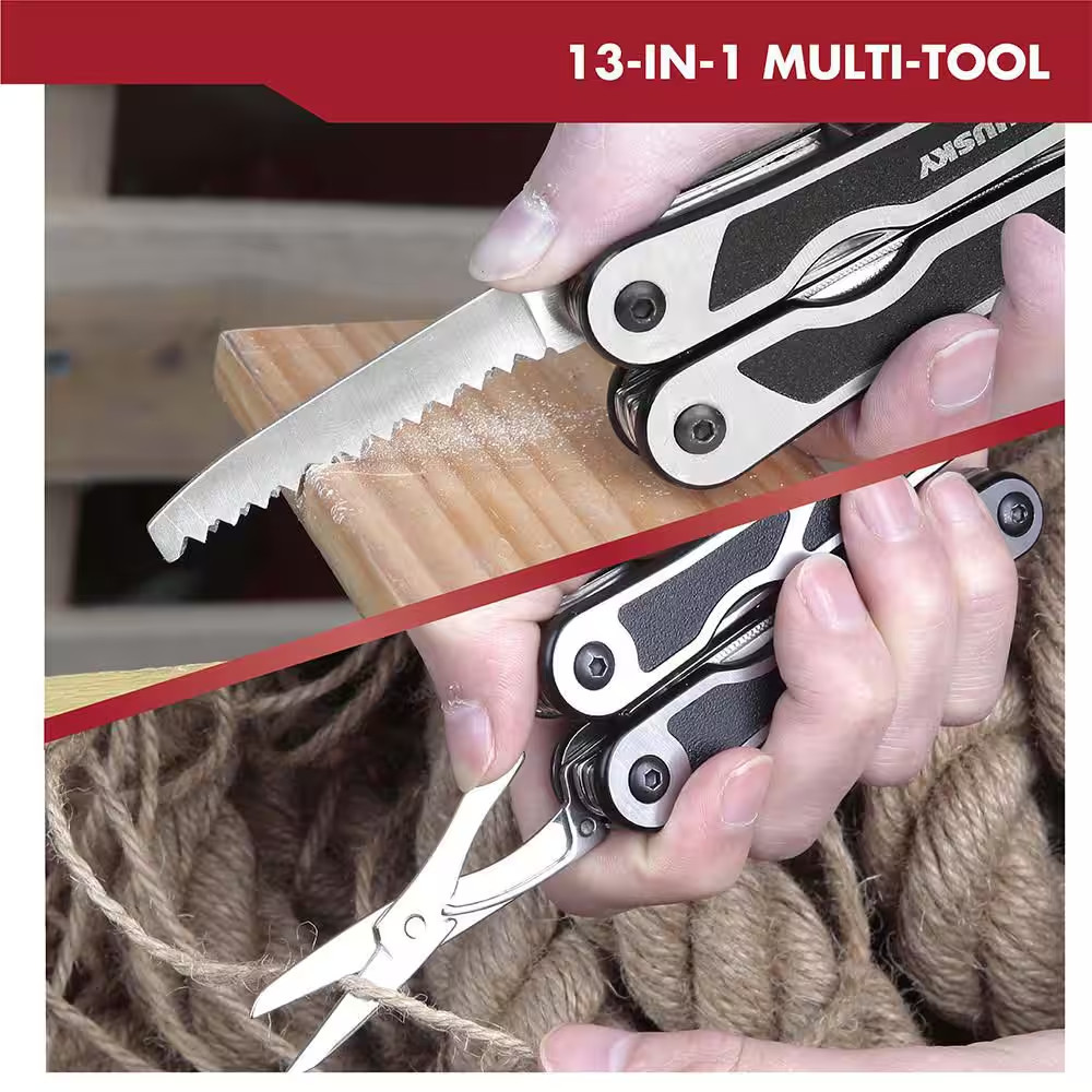 Multi Tool 13 In 1 Stainless Steel Folding Pliers Screwdriver Survival Camping