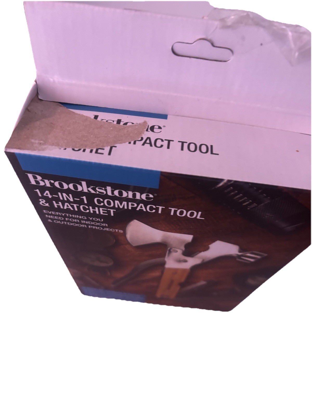 Brookstone 14-in-1 Compact Tool Hatchet Hammer Utility Knife NEW Open Box