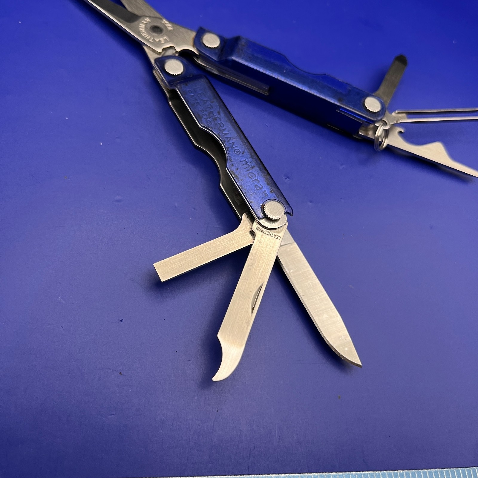 Leatherman Micra Multi-Tool Knife, Scissors- Translucent Blue