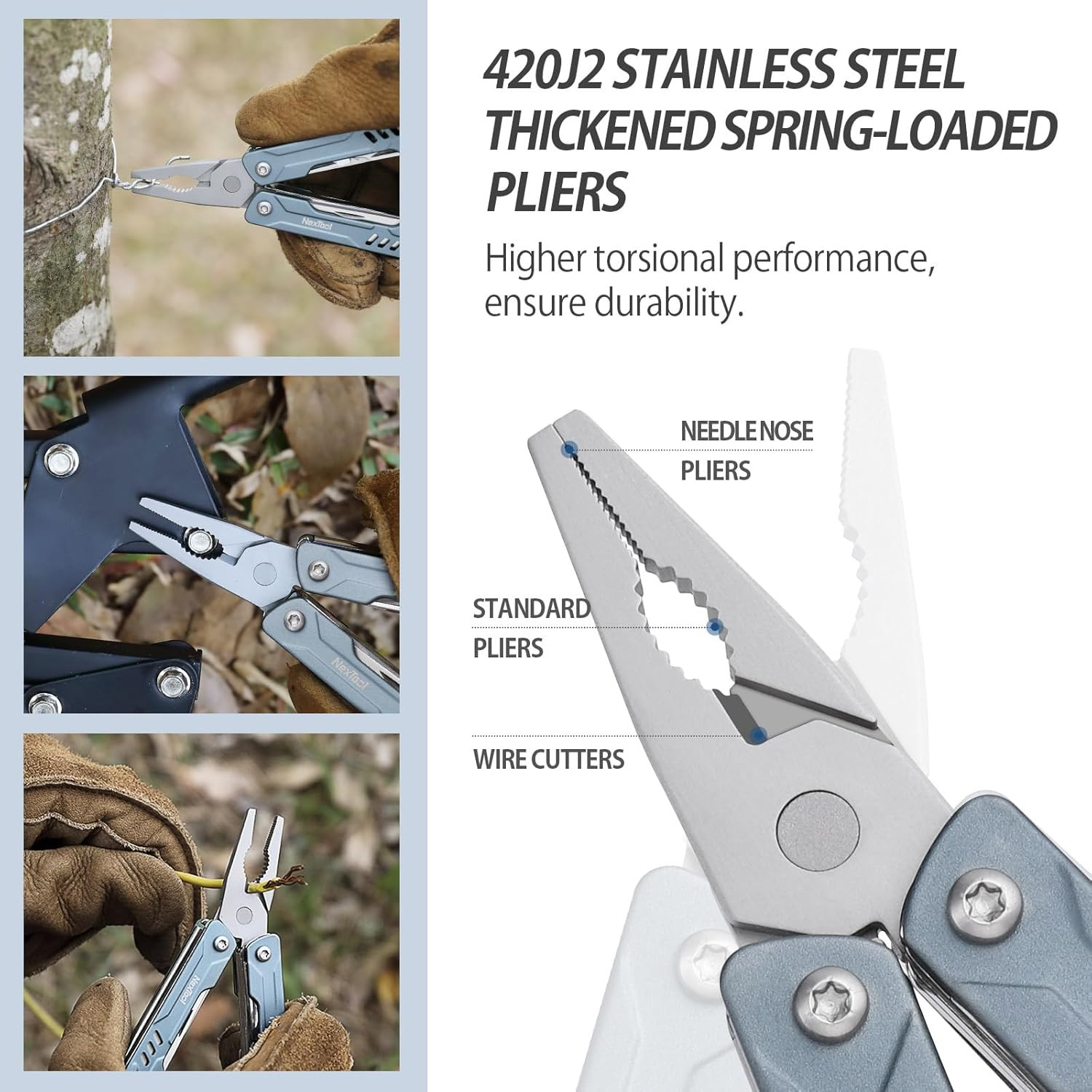 Mini Sailor S11 Keychain Multitool, 11-In-1 Compact EDC Pliers with Pocket Knife
