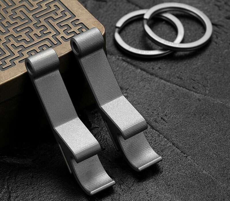 CNC Titanium Alloy Bottle Opener Key Chain Pendant EDC Tool with 25mm Key Ring