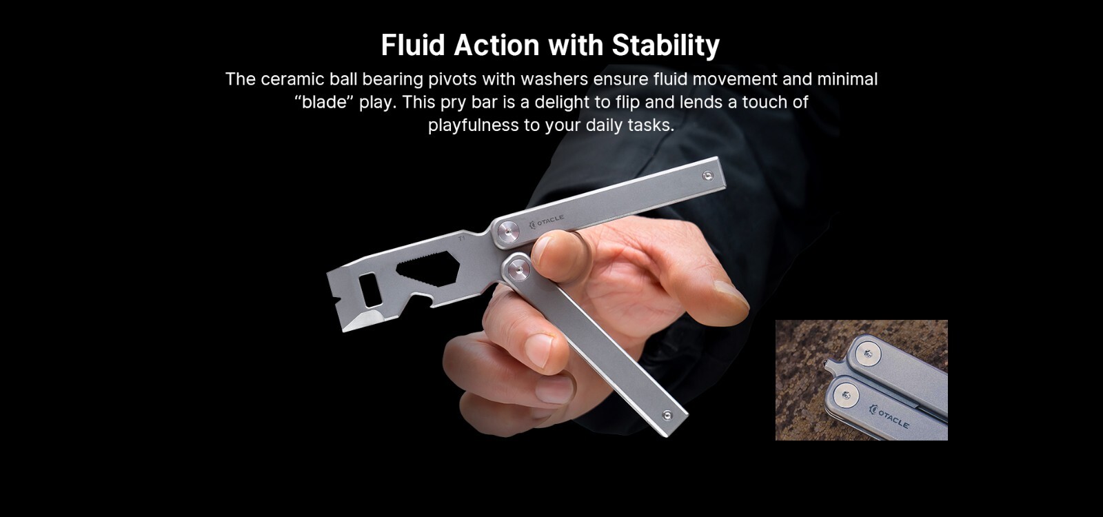 Olight Oknife Otacle T1 Titanium Multifunctional Butterfly Pry bar, 6-in-1 Tool