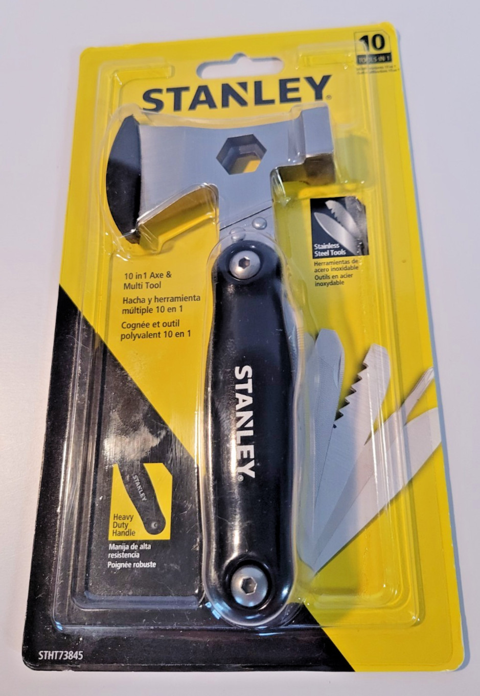 Stanley 10 in 1 Axe & Multi Tool Hatchet Hammer Knife Camping Tool BRAND NEW