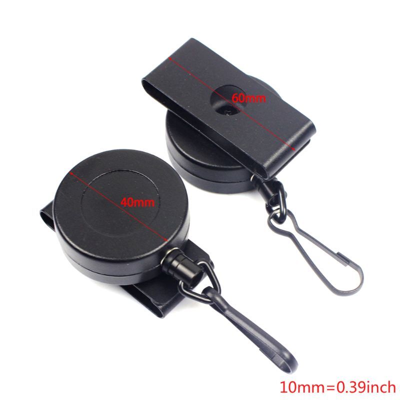 Retractable Keyring, Badge Reel for Key Chain Thickened Wire Screwed Fastened Cl