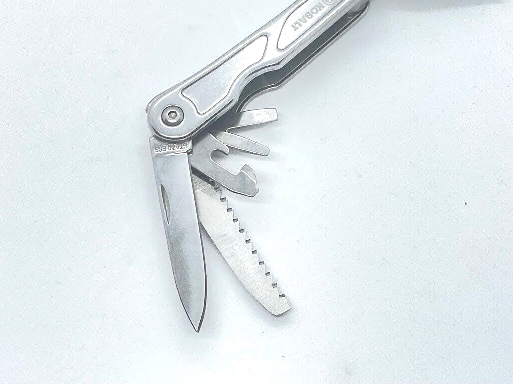 Kobalt Pocket Multi Purpose Tool Stainless Steel Knife Pliers Drivers EDC