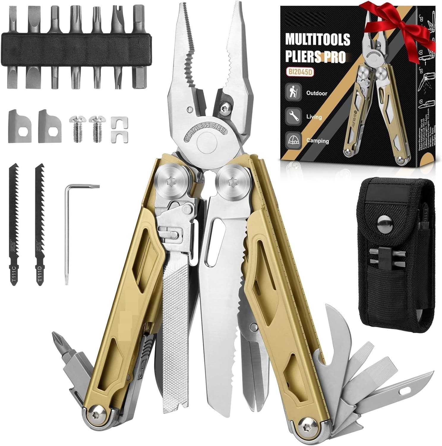 Cuchillo Herramienta Multiuso Navaja Pinza Destornillador Alicate Bolsillo 31en1