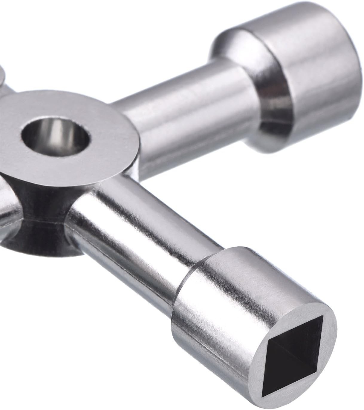Durable 4-Way Utility Key – Lightweight Zinc Alloy Tool for Cabinets and Valves