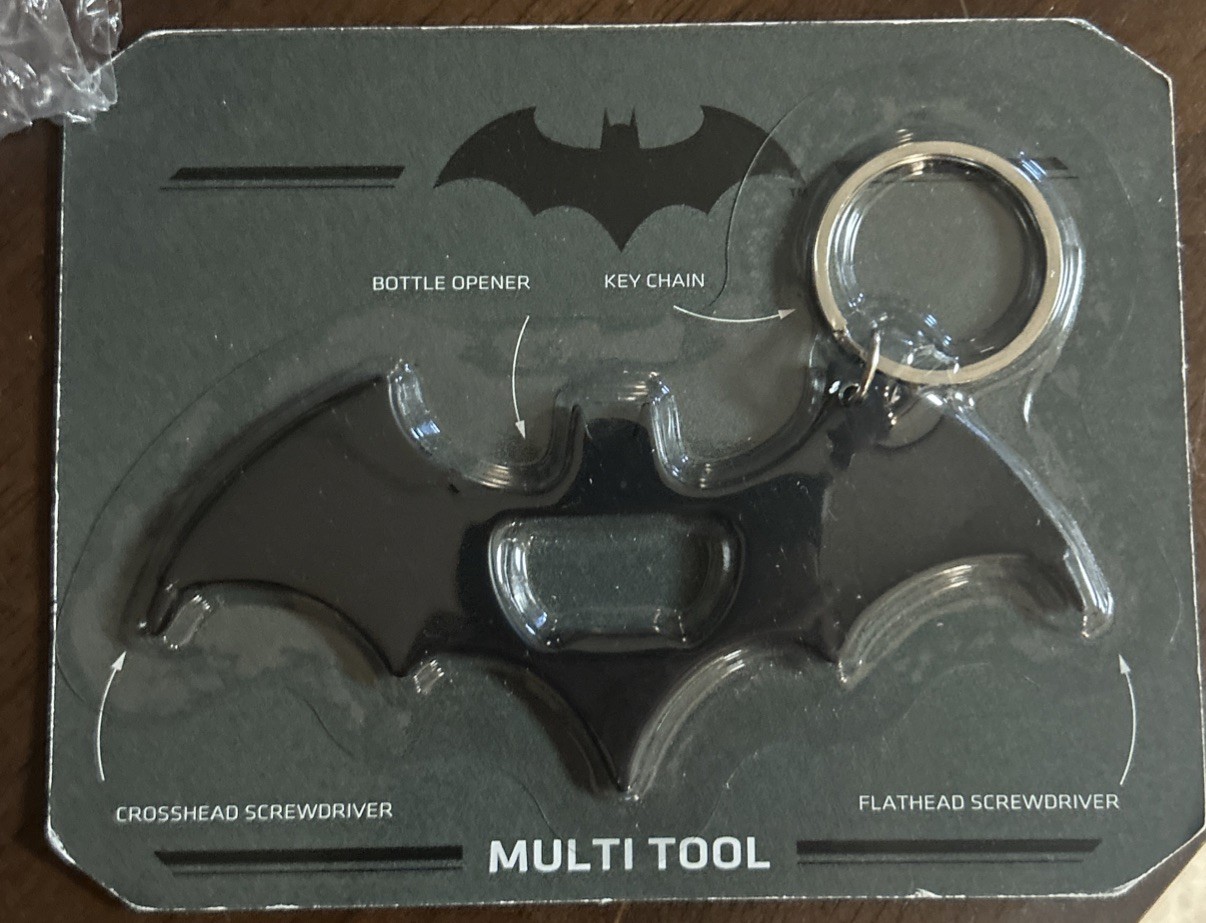 Batman Batarang Multi Tool Key Chain w/ Bottle Opener, Flat/Philips Screwdriver