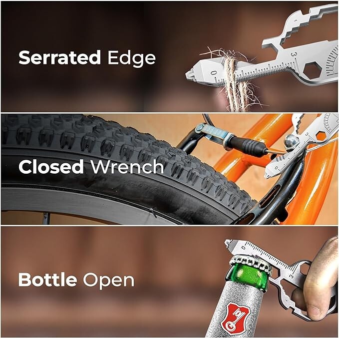 Key Multi Tool / Screwdriver / Air Tag / Bottle Opener / Organizer Pocket Chain