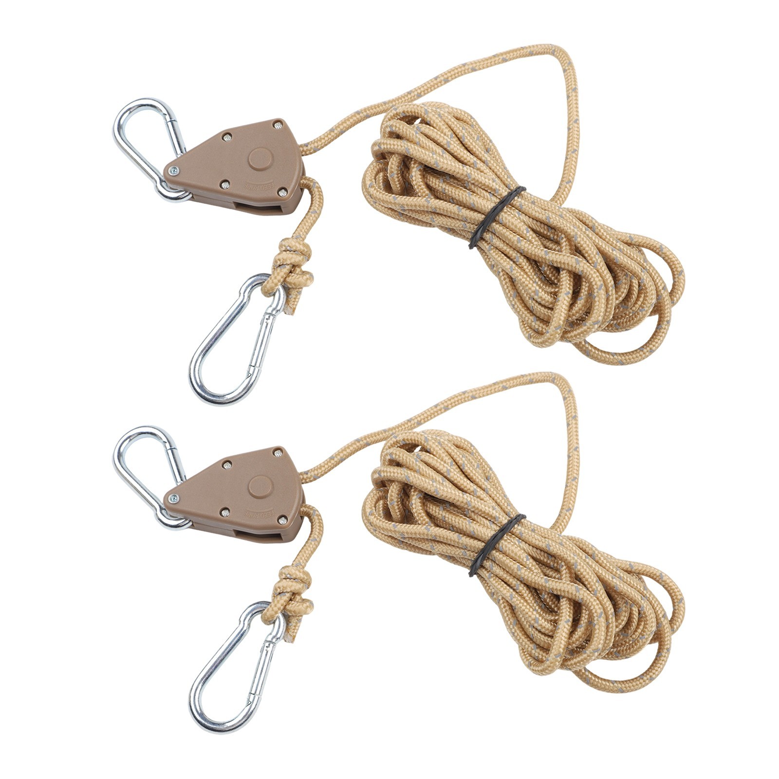 Outdoor Pulley Adjustable Rope Hanger Indoor Tasks 2 Bearing Buckles Included