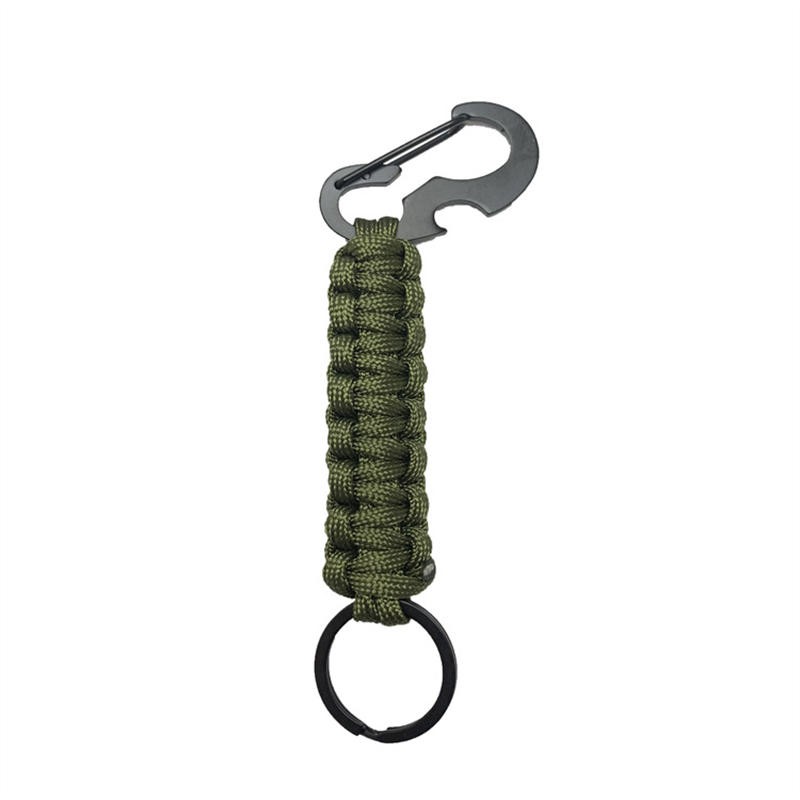 2PC Buckle Parachute Cord Woven Multifunctional Key Chain Bottle Opener Outdoor