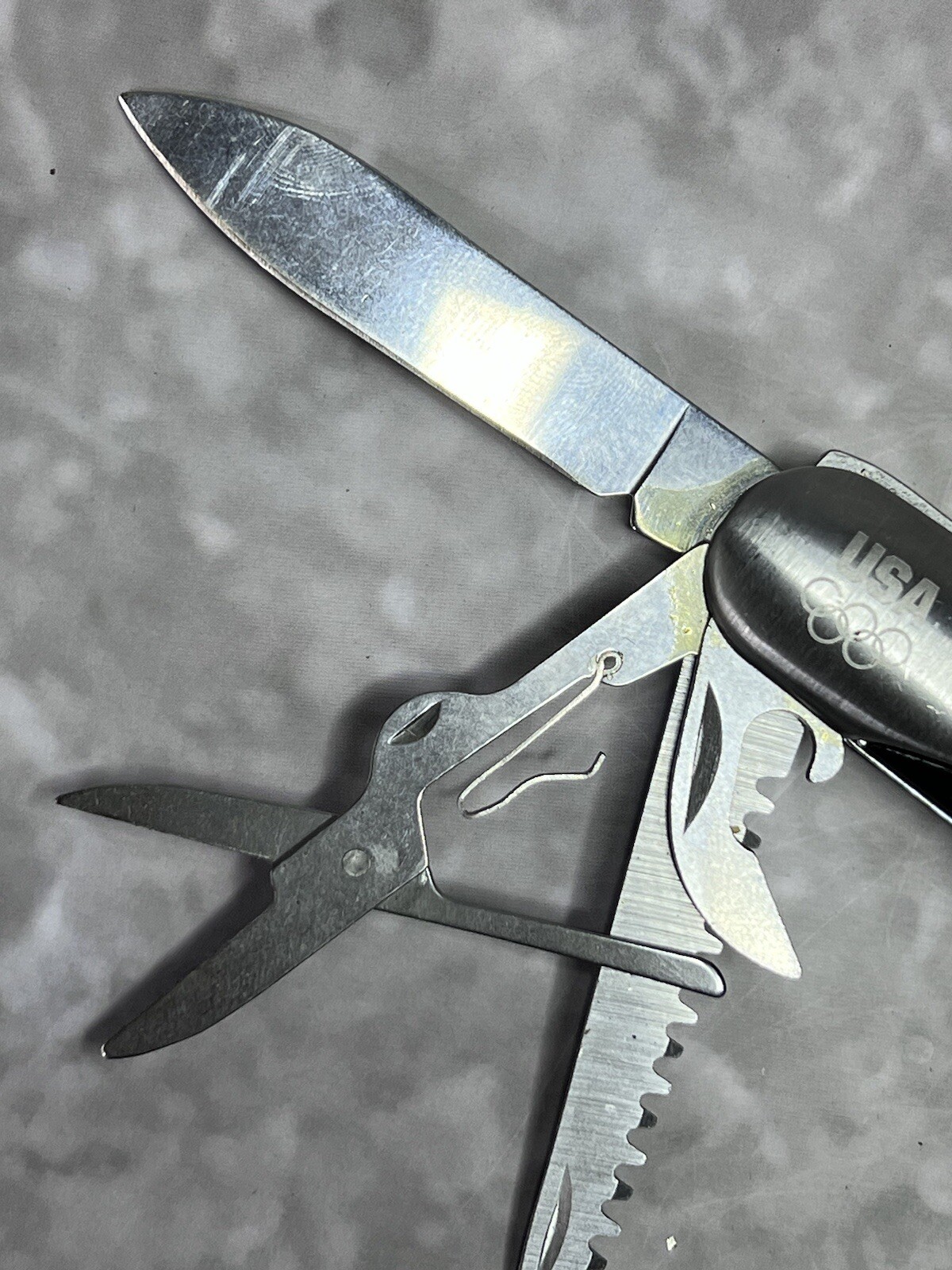 USA Olympics Multi Tool Pocket Tactical Camping Folding Army Knife #1692