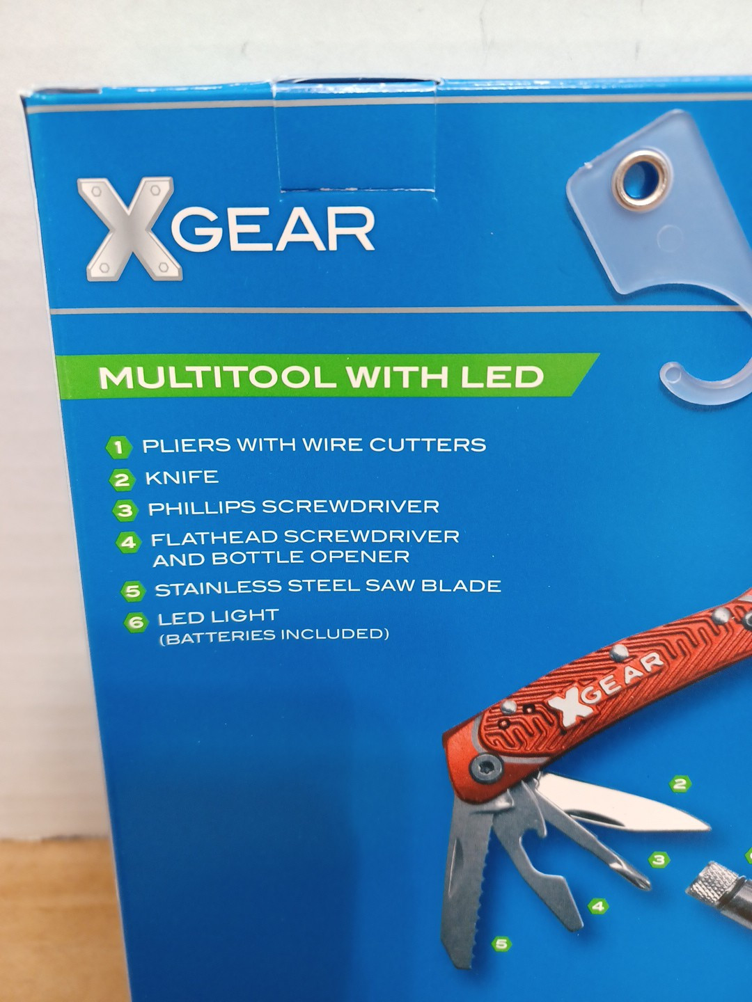 X-Gear 8 Tool Men’s Multi-Function Tool w/Led Light Black
