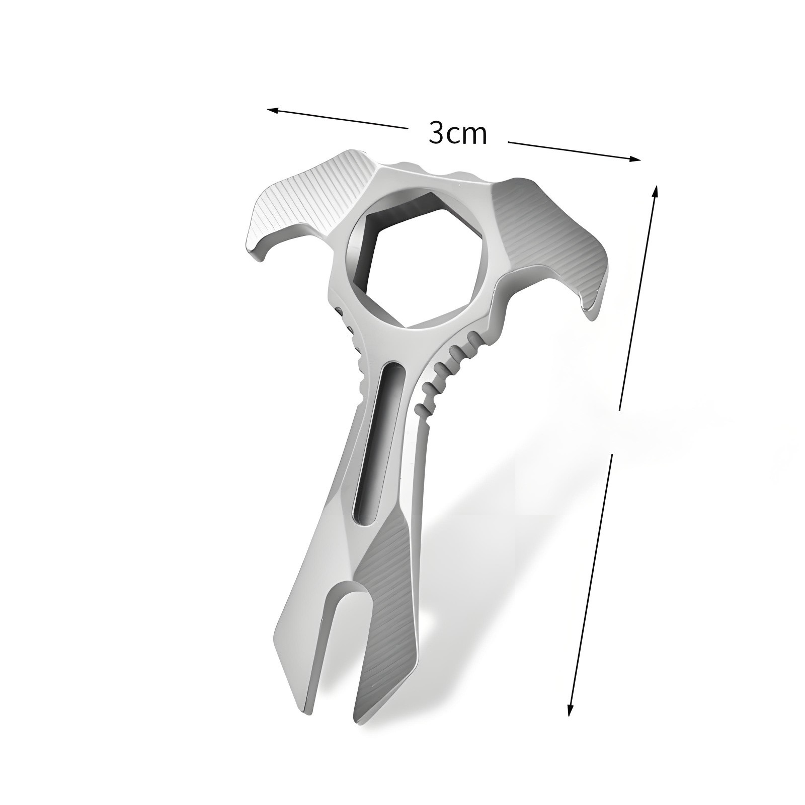 Titanium Alloy EDC Multi Tool Finger Grip Outdoor Survival Pry Bar Bottle Opener