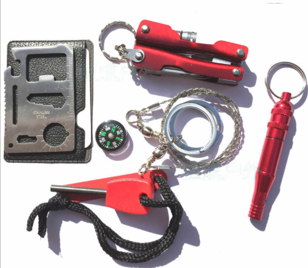 Multi-functional outdoor portable survival camping kit Emergency supplies SOS AU