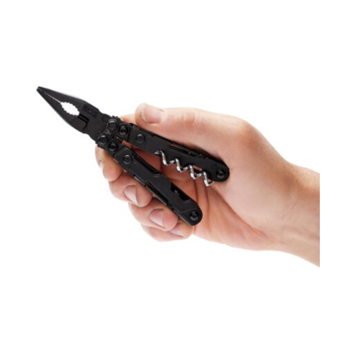 SOG PL1002CP PowerLitre 19-in-1 Mini Multi-Tool Black Oxide Pocket Tool w/ Clip