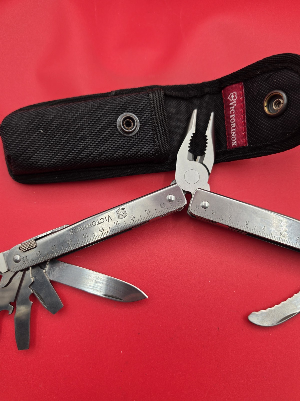 Vintage Victorinox Swiss tool Swiss Army Knife Multi Tool! WITH SHEATH!
